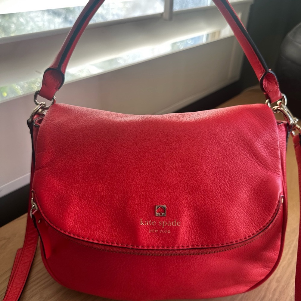 kate spade Red Leather Shoulder Bag